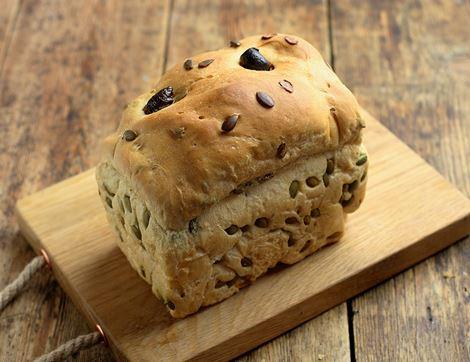 Olive & Pumpkin Seed Bread, Unsliced