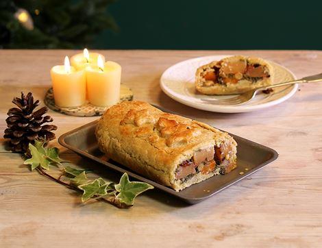 Winter Vegetable Wellington with Cranberries