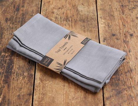 Tea Towels, Organic Cotton, Dove Grey