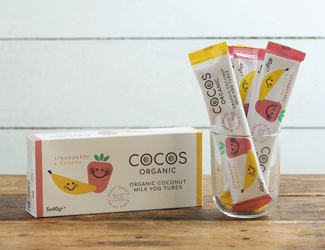 Strawberry & Banana Coconut Milk Yogurt Tubes