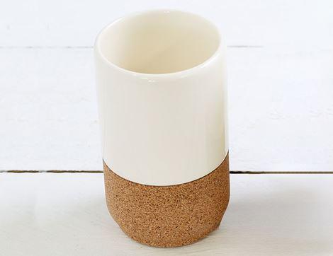 Ceramic & Cork Mug, Cream