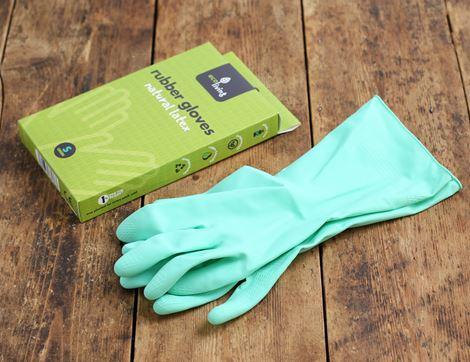 Natural Latex Rubber Gloves, Medium