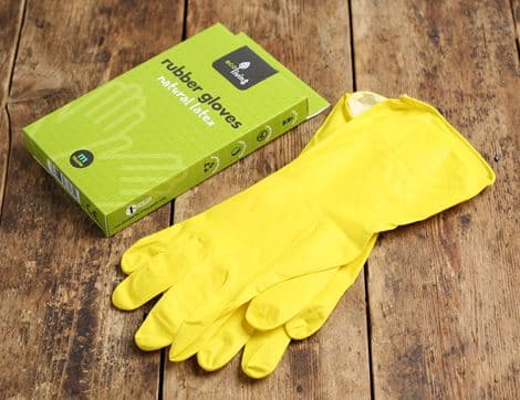 Natural Latex Rubber Gloves, Medium