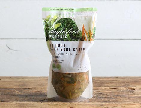 Beef Bone Broth with Garden Greens & Herbs