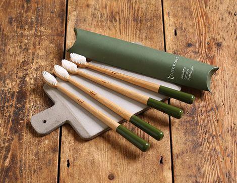 Truthbrush, Medium Bristles, Year's Supply Bundle, Moss Green