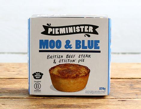 Moo & Blue - British Steak & Stilton Pie, B Corp, Non-Organic