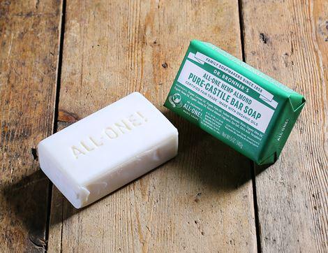 Castile Soap Bar, Hemp Almond Scented