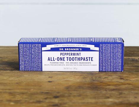 Peppermint Toothpaste, Fluoride Free, Dr Bronner's