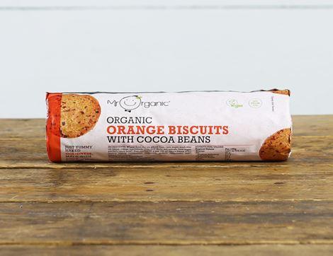 Orange Biscuits with Cocoa Beans