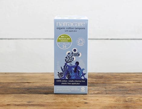 Regular Cotton Tampons (applicator), Natracare