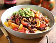 Tex-Mex Tamale Bowl with Smoky Red Beans & Smashed Avocado