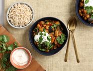 Aubergine, Spinach & Chickpea Curry