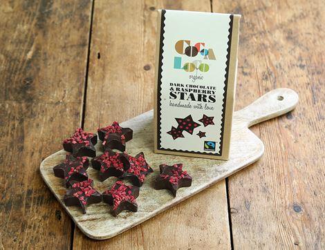 Dark Chocolate & Raspberry Stars