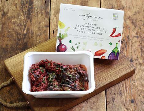 Beetroot & Apple Fritters with Mint & Chilli Dressing