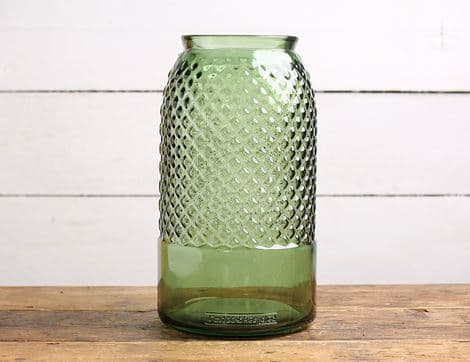 Recycled Large Glass Vase