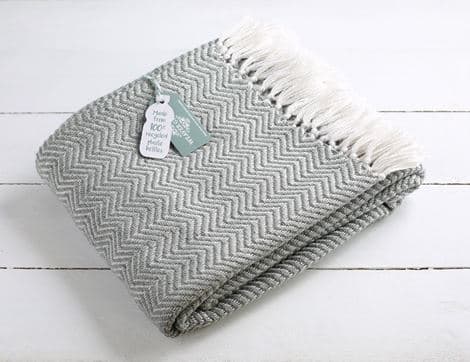 Blanket, Dove Grey, Recycled 