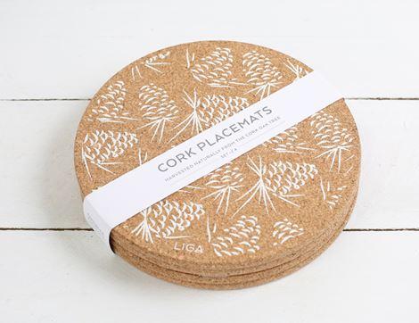 Cork Placemats, Christmas Design