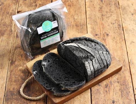 Activated Charcoal Sourdough, Sliced