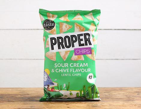 Sour Cream & Chive Lentil Chips, B Corp, Non-Organic