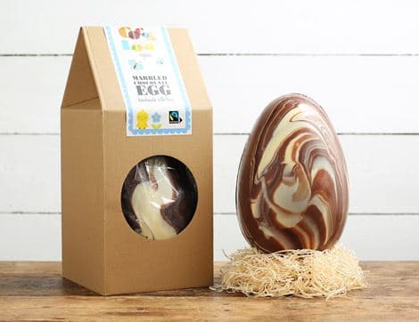 Giant Marbled Chocolate Egg