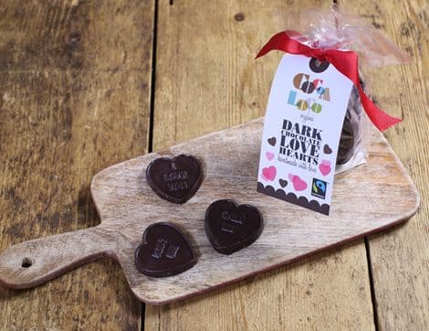 Dark Chocolate Love Hearts