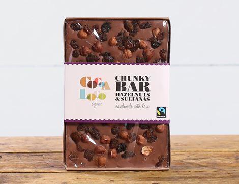 Milk Chocolate Hazelnut & Sultana Chunky Bar