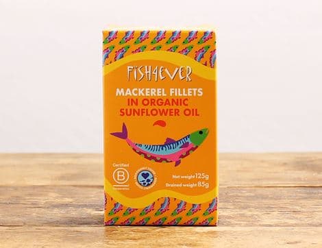 Wild Mackerel Fillets in Organic Sunflower Oil
