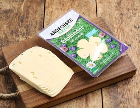 Sliced Alpstyle Cheese, Organic, Andechser Natur