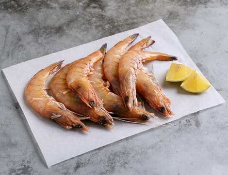 Wild Whole King Prawns, Raw