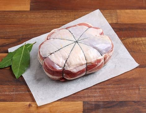 Bacon Wrapped Turkey Thigh with Sage & Onion Stuffing, Non-Organic