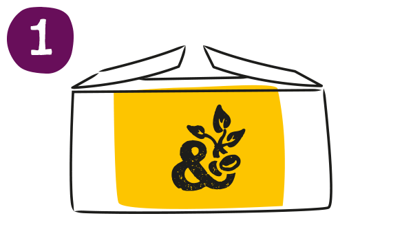 An illustration of an Abel and Cole delivery box