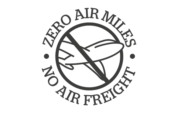 Cut your carbon footprint with a set delivery day and zero airfreight