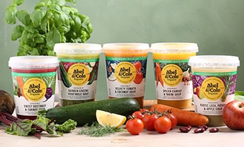 Try our new, organic soups. Expertly made by Abel & Cole