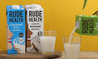 Enjoy 20% off Rude Health’s organic, plant-based drinks 