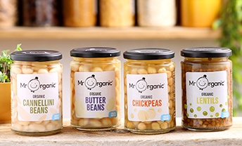 Discover new, jarred pulses and beans from Mr Organic