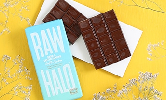  Get 20% off vegan chocolate from Raw Halo 