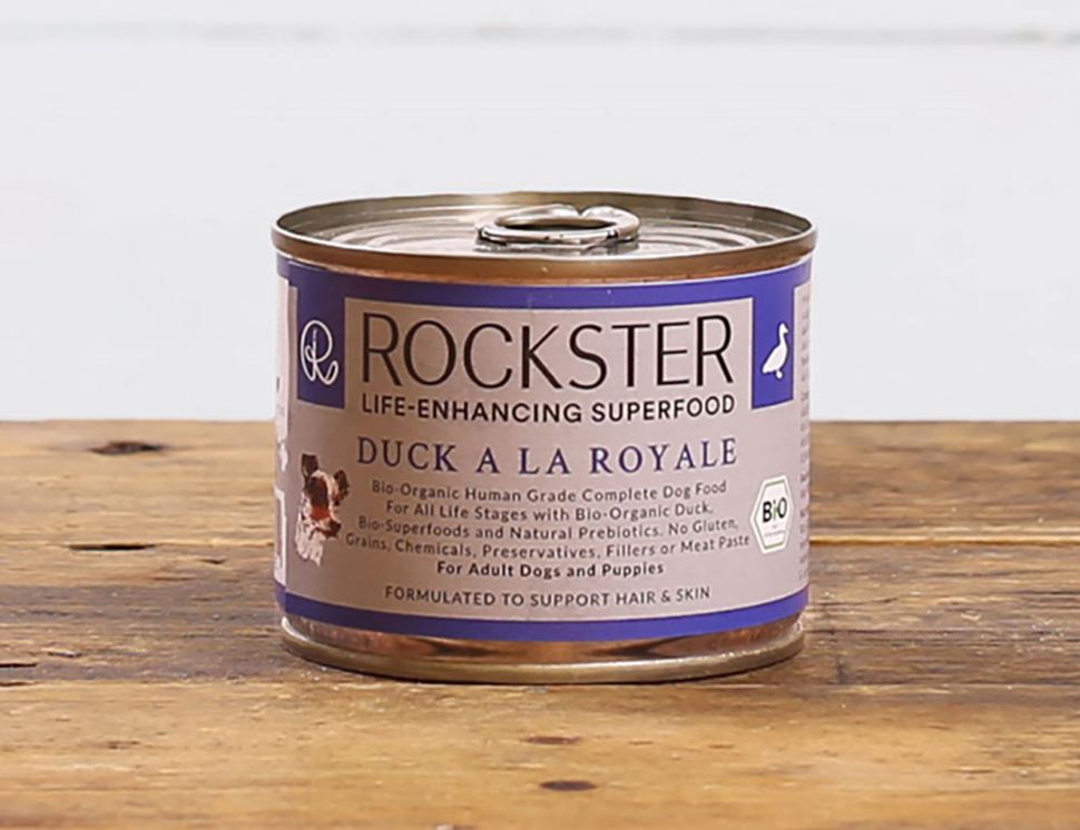 Duck A La Royale Complete Dog Food Organic The Rockster 195g