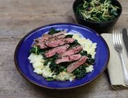 Steaks with Smashing Jerusalem Artichokes