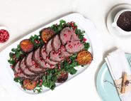 Venison Saddle with Honey Orange Glaze & Pomegranate