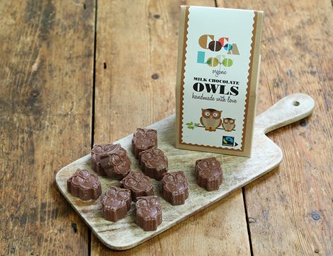 organic milk chocolate owls