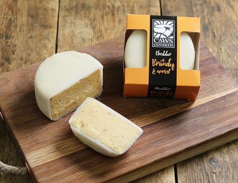 organic cheddar with apricots and brandy caws cenarth