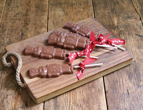 organic milk chocolate soldier lollies