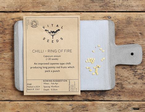 Chilli Seeds, Ring of Fire, Organic, Vital Seeds