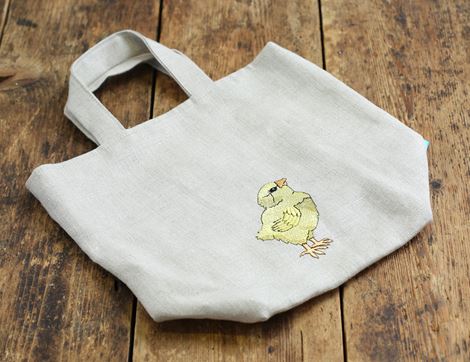 chick egg hunting bag kate sproston