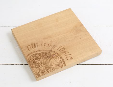 chopping board gin print selbrae house