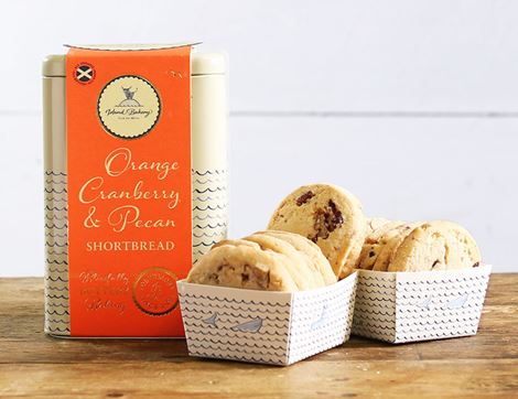 orange cranberry and pecan shortbread biscuit tin island bakery