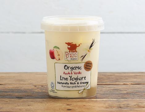 limited edition apple and vanilla yogurt brown cow organics