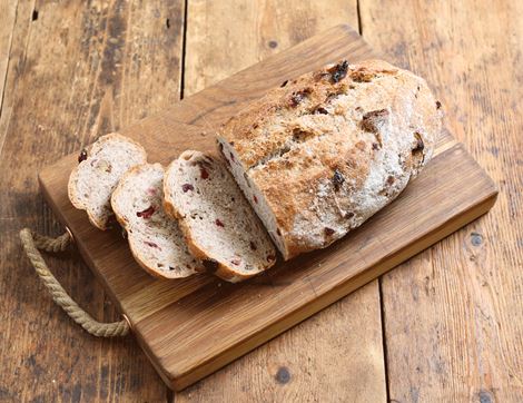 christmas bread with cranberry & walnut seven seeded