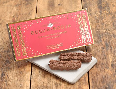 yuletide spice truffle loglets booja-booja