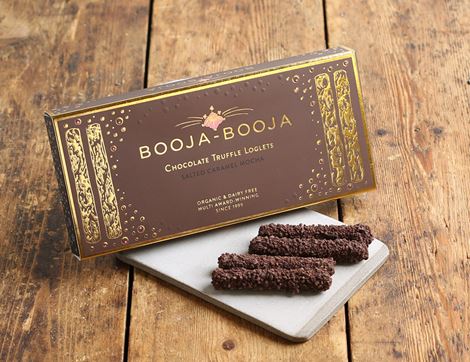 salted caramel mocha truffle loglets booja-booja